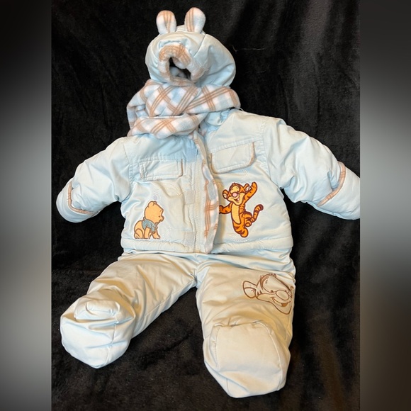 Blue two-piece detachable baby snowsuit 0 to 6 months. - Picture 2 of 5